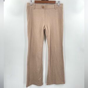 Betabrand Classic DPYP™ Dress Pant Yoga Pant | Bootcut Tan Medium Petite